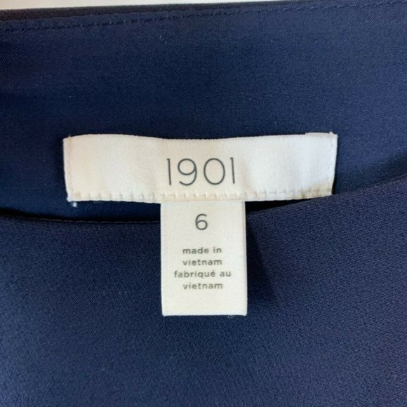 1901 Womens Blue Knee Length Shift Dress Size 6 - Picture 2 of 9